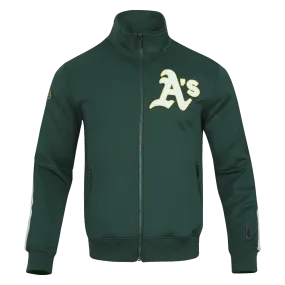 MLB OAKLAND ATHLETICS CLASSIC MEN'S DK TRACK JACKET (FOREST GREEN)